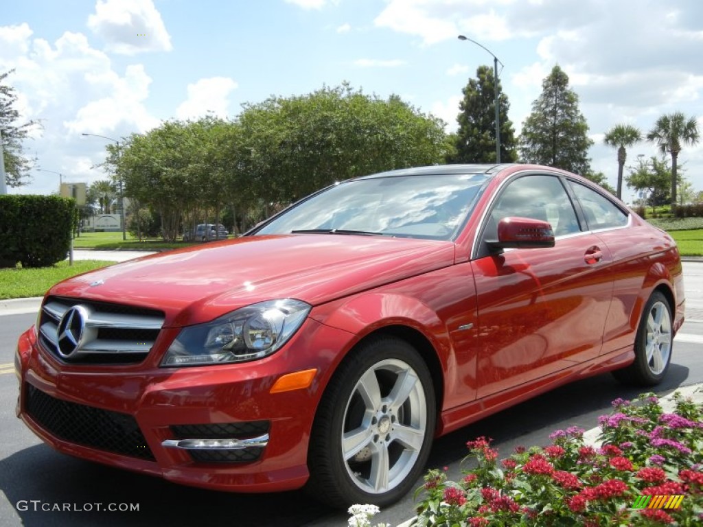 Mars Red 2012 Mercedes-Benz C 250 Coupe Exterior Photo #68910394