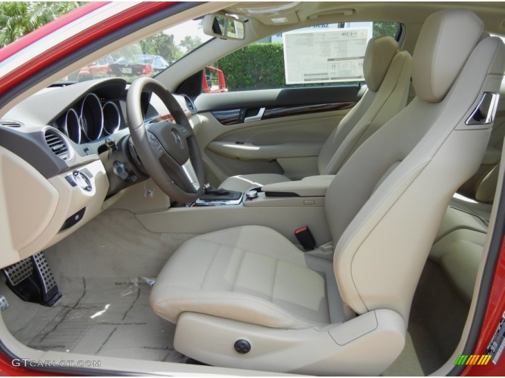 Almond Beige/Mocha Interior 2012 Mercedes-Benz C 250 Coupe Photo #68910420