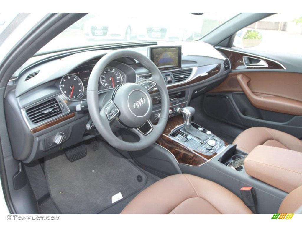 Nougat Brown Interior 2013 Audi A6 2.0T quattro Sedan Photo #68910468