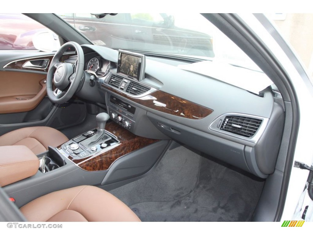 2013 Audi A6 2.0T quattro Sedan Nougat Brown Dashboard Photo #68910567