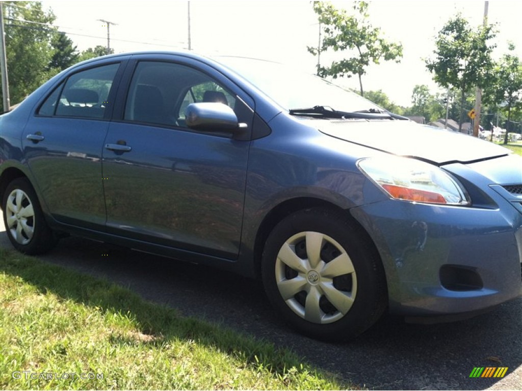 2008 Yaris Sedan - Pacific Blue Metallic / Dark Charcoal photo #6