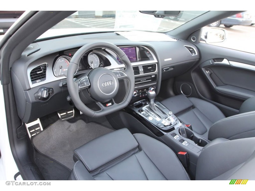 Black Interior 2013 Audi S5 3.0 TFSI quattro Convertible Photo #68911236