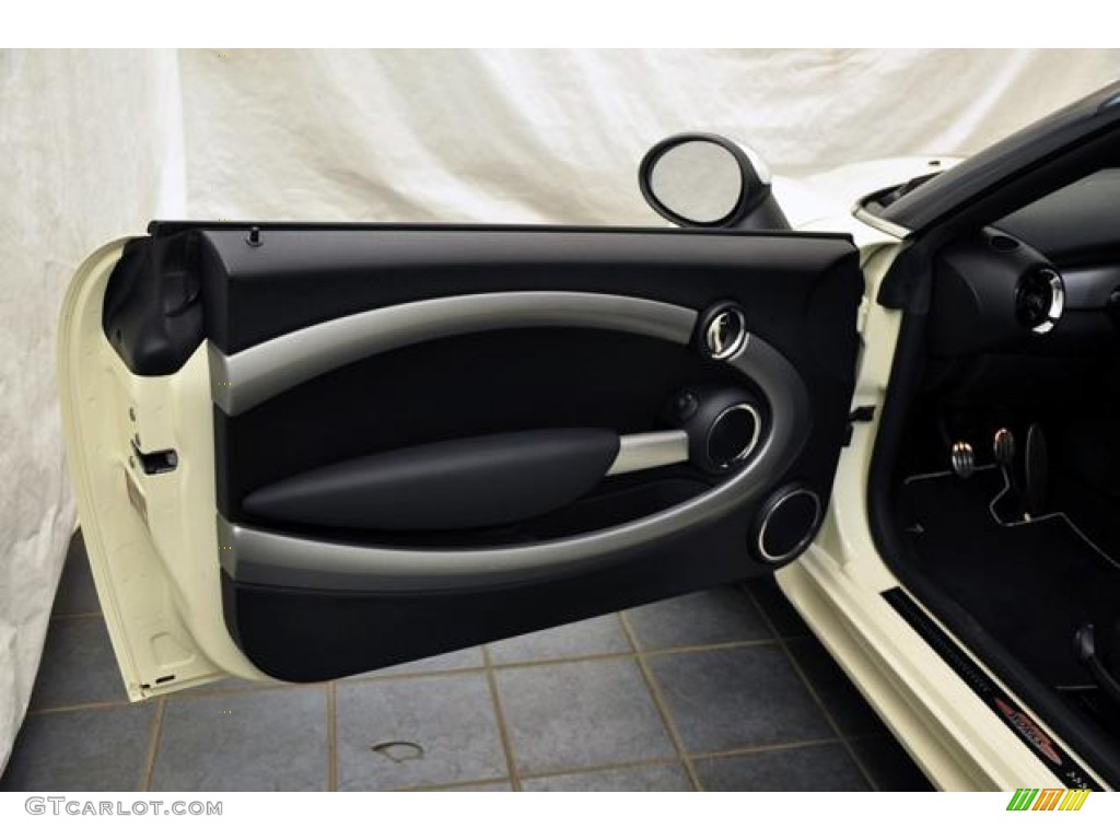 2012 Mini Cooper John Cooper Works Coupe Punch Carbon Black Leather Door Panel Photo #68911347