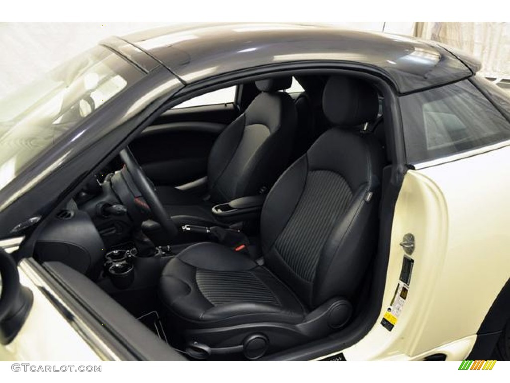 Punch Carbon Black Leather Interior 2012 Mini Cooper John Cooper Works Coupe Photo #68911365