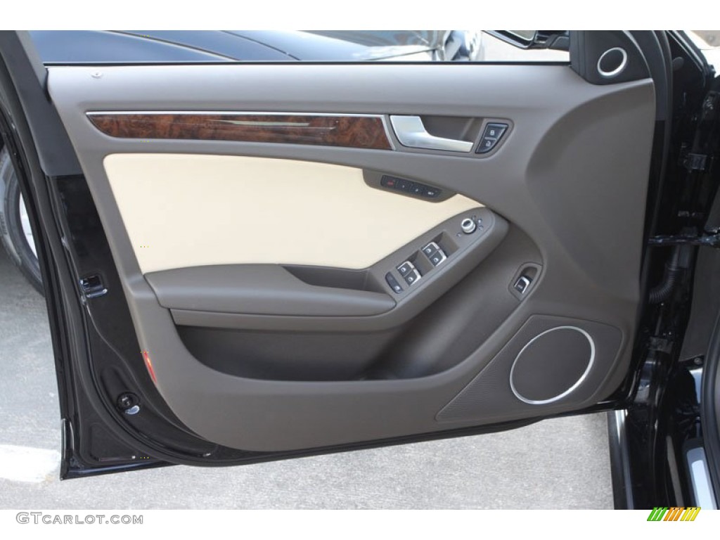 2013 Audi Allroad 2.0T quattro Avant Velvet Beige/Moor Brown Door Panel Photo #68911473