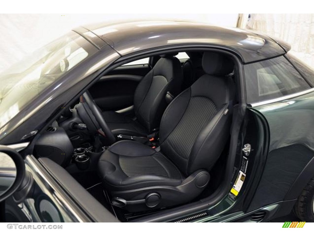Punch Carbon Black Leather Interior 2012 Mini Cooper John Cooper Works Coupe Photo #68911635