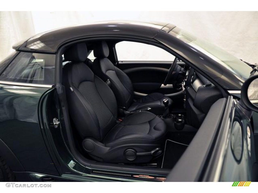 Punch Carbon Black Leather Interior 2012 Mini Cooper John Cooper Works Coupe Photo #68911791