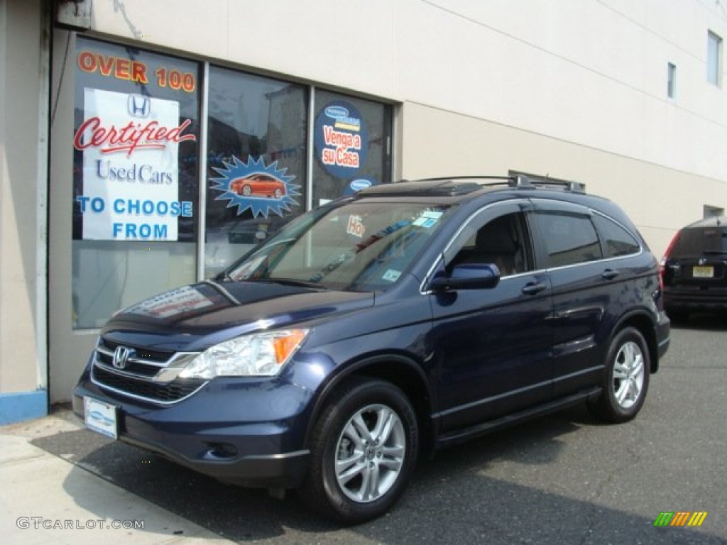 2010 CR-V EX-L AWD - Royal Blue Pearl / Black photo #1