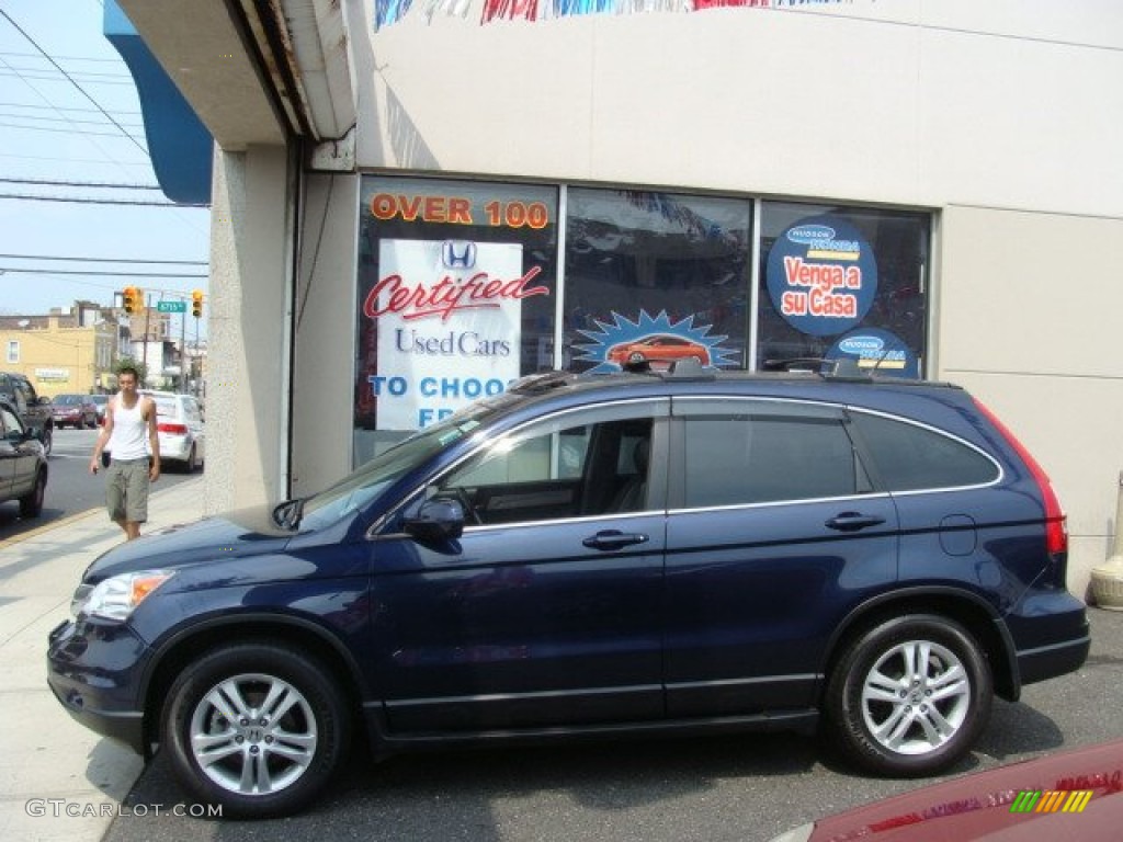 2010 CR-V EX-L AWD - Royal Blue Pearl / Black photo #3