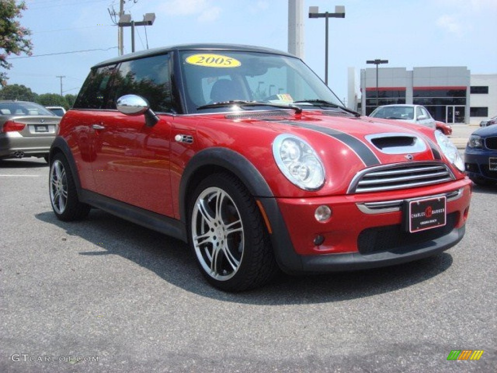 2005 Cooper S Hardtop - Chili Red / Tartan Red/Panther Black photo #1