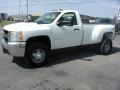 2009 Summit White Chevrolet Silverado 3500HD LT Regular Cab 4x4 Dually  photo #4