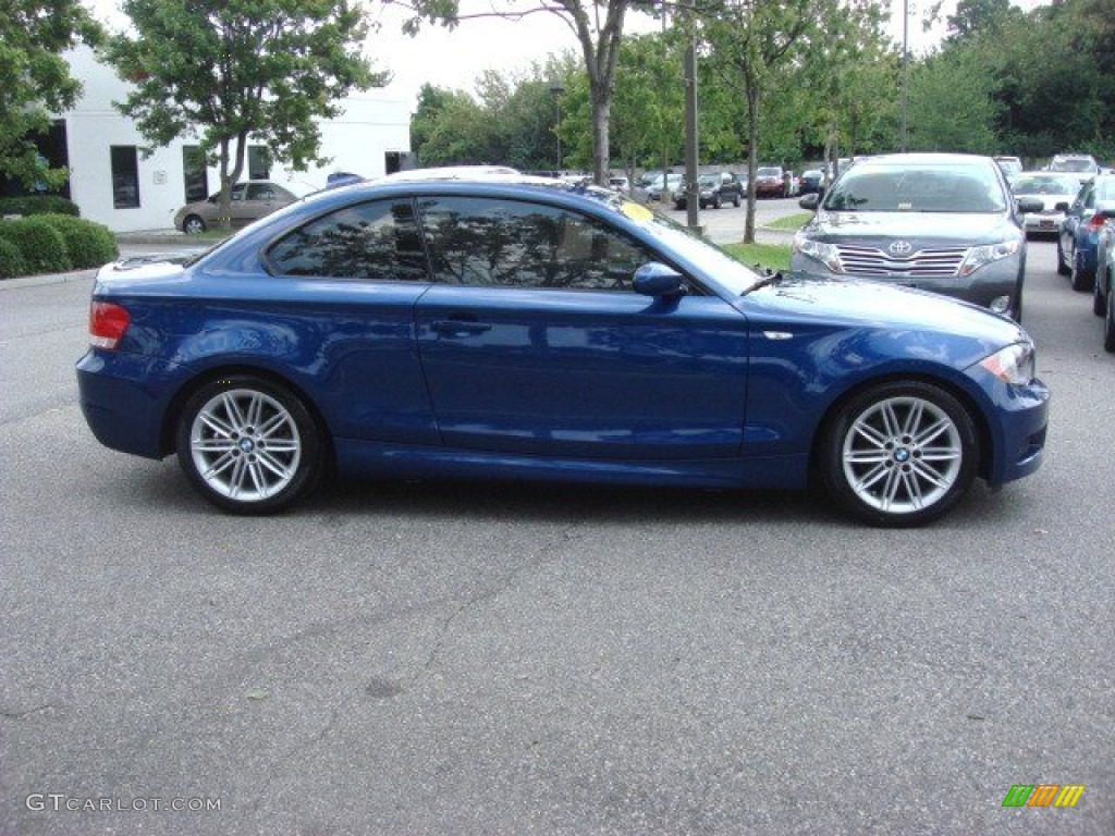 2009 1 Series 128i Coupe - Montego Blue Metallic / Taupe photo #3