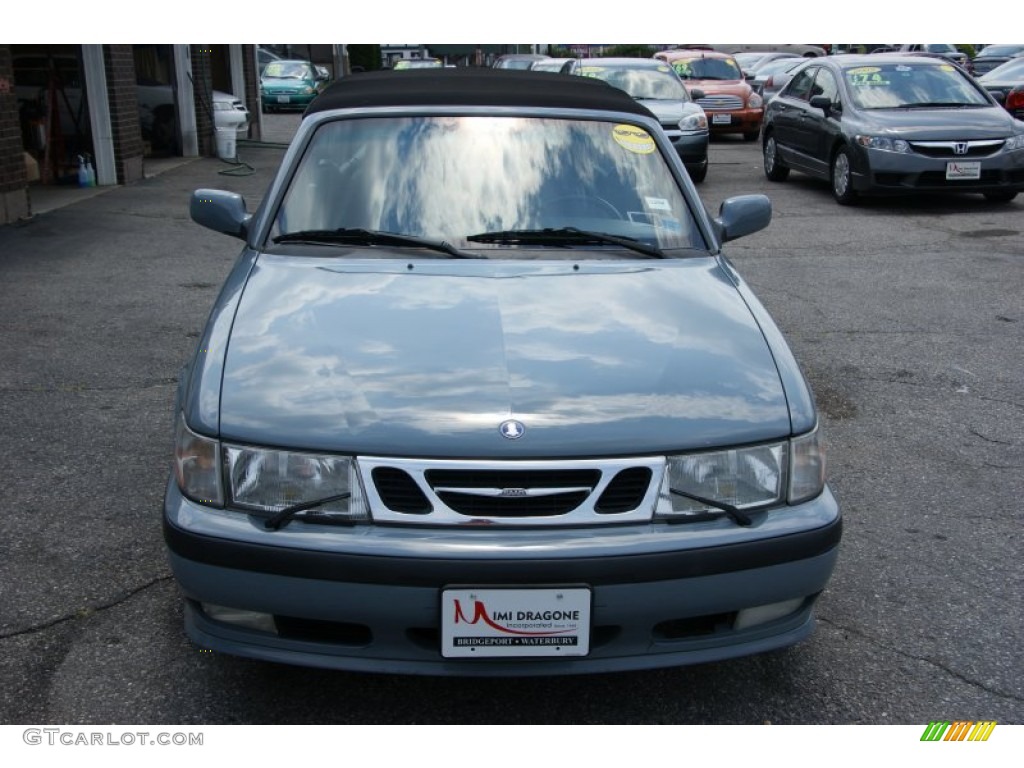 2003 9-3 SE Convertible - Cosmic Blue Metallic / Charcoal Grey photo #2