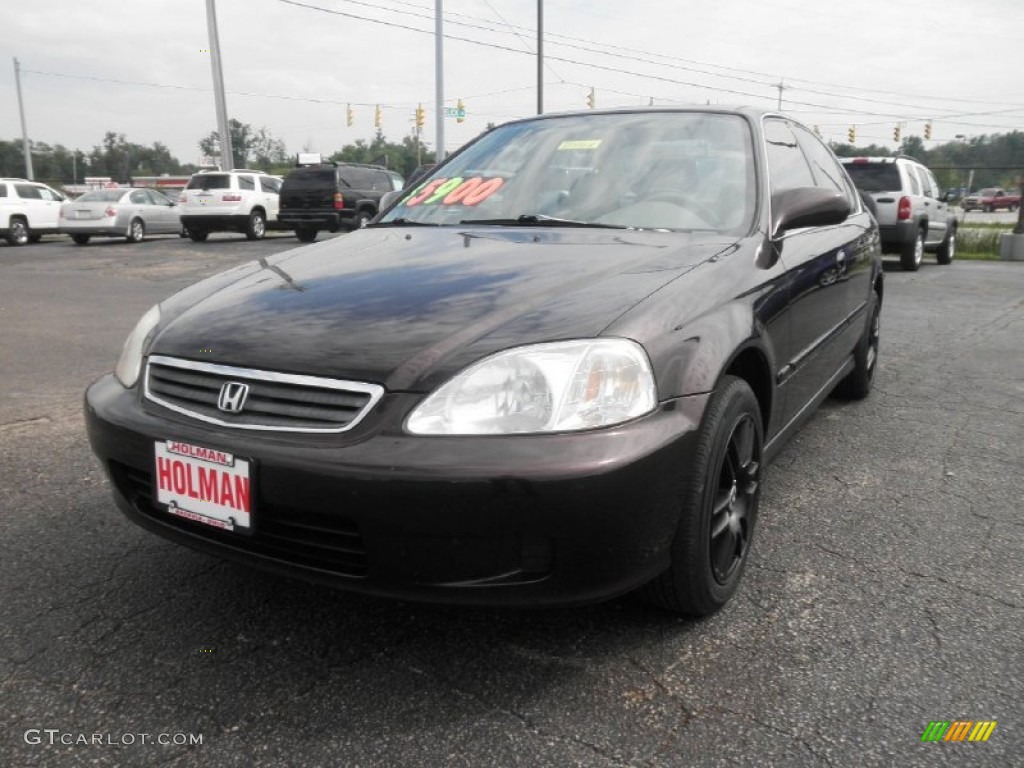 2000 Civic EX Sedan - Vintage Plum / Dark Gray photo #3