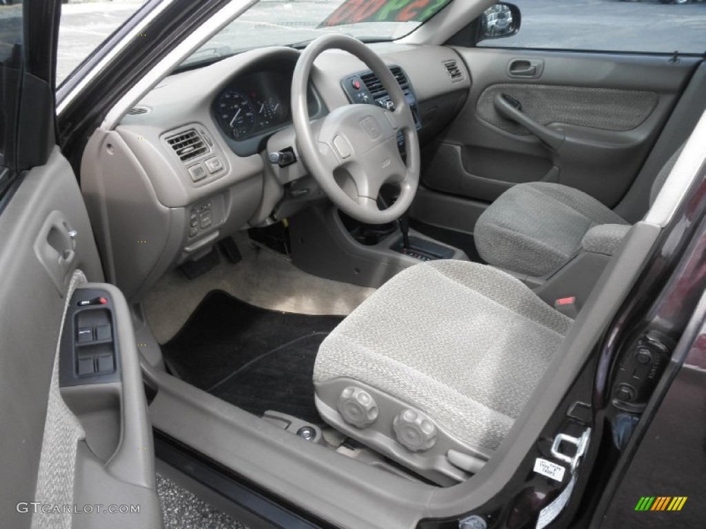 Dark Gray Interior 2000 Honda Civic EX Sedan Photo #68919027