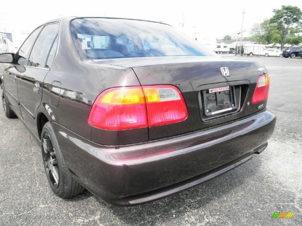 2000 Civic EX Sedan - Vintage Plum / Dark Gray photo #17
