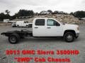 Summit White - Sierra 3500HD Crew Cab Chassis Dually Photo No. 1