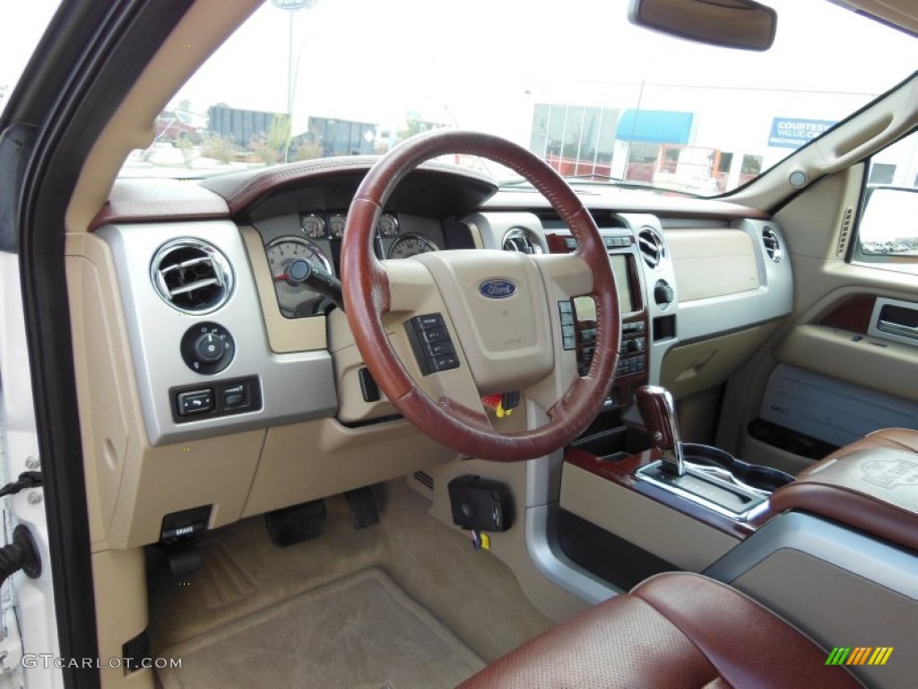 2010 F150 King Ranch SuperCrew 4x4 - Oxford White / Chapparal Leather photo #13