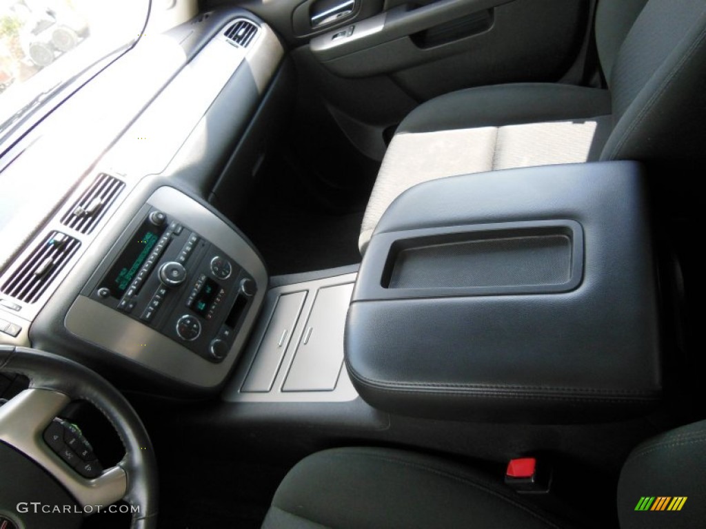 2010 Sierra 1500 SLE Extended Cab 4x4 - Storm Gray Metallic / Ebony photo #20