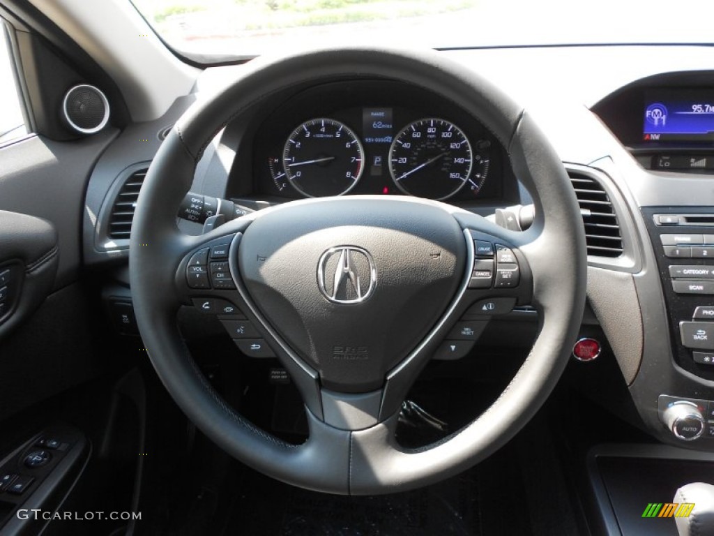2013 Acura RDX Standard RDX Model Ebony Steering Wheel Photo #68921577