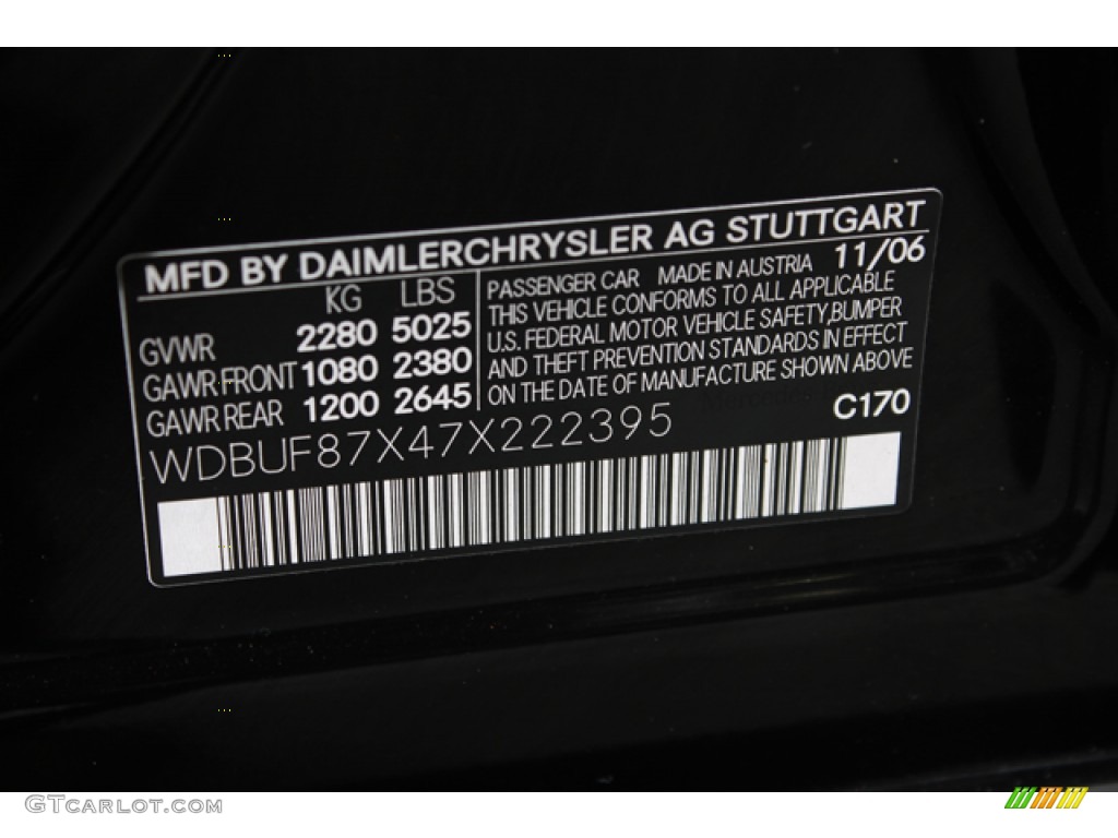 2007 E Color Code 170 for Sienna Black Metallic Photo #68924583