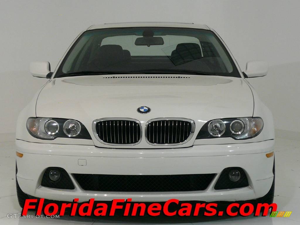 2004 3 Series 325i Coupe - Alpine White / Black photo #5