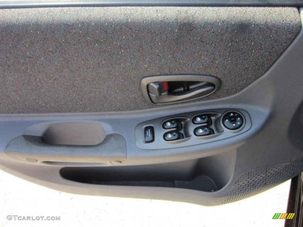 2002 Accent GL Sedan - Ebony Black / Gray photo #12