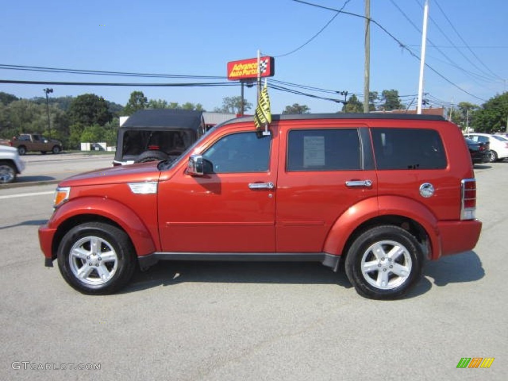 2008 Nitro SXT 4x4 - Sunburst Orange Pearl / Dark Slate Gray/Light Slate Gray photo #2