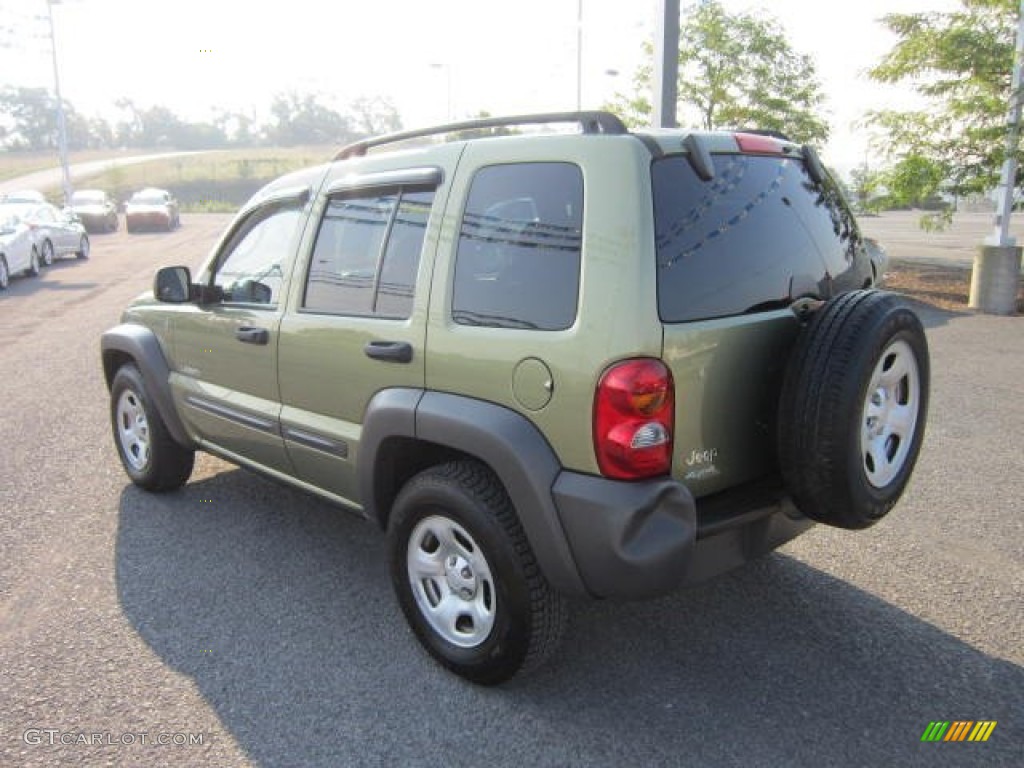 2004 Liberty Sport 4x4 - Cactus Green Pearl / Dark Slate Gray photo #5
