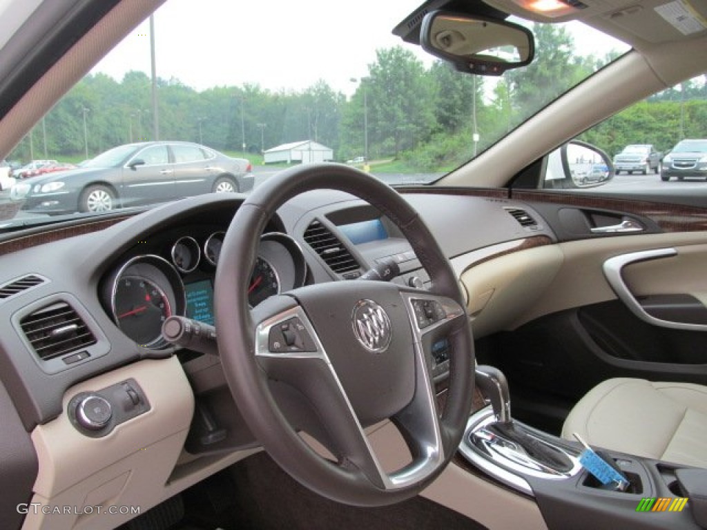 2012 Buick Regal Standard Regal Model Cashmere Steering Wheel Photo #68930733