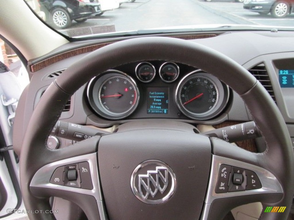 2012 Buick Regal Standard Regal Model Cashmere Steering Wheel Photo #68930793