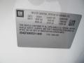 2012 Buick Regal Standard Regal Model Info Tag