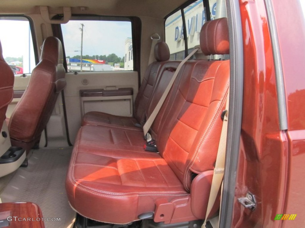 Chaparral Leather Interior 2008 Ford F450 Super Duty King Ranch Crew Cab 4x4 Dually Photo #68930979