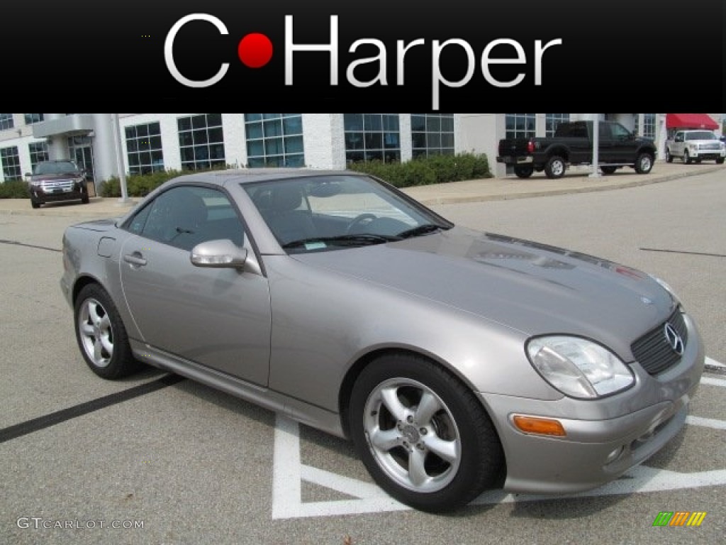 2003 SLK 320 Roadster - Pewter Silver Metallic / Charcoal photo #2
