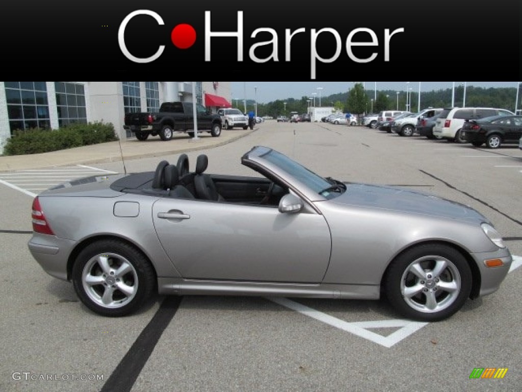 2003 SLK 320 Roadster - Pewter Silver Metallic / Charcoal photo #4