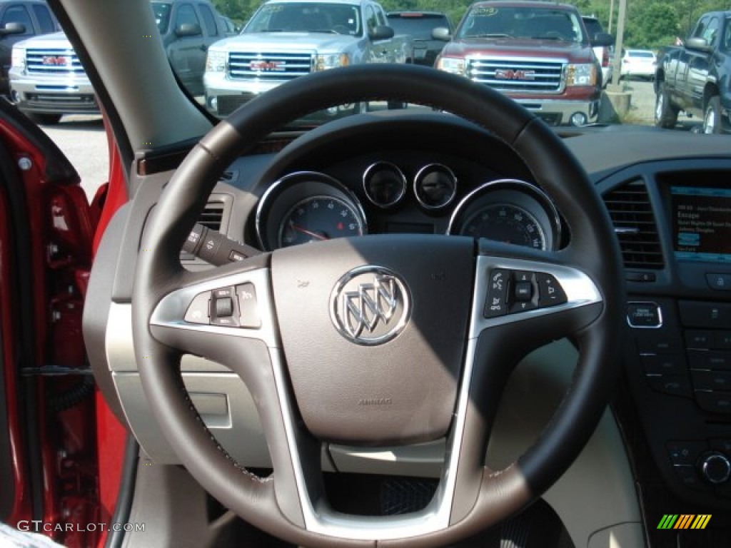 2012 Buick Regal Standard Regal Model Cashmere Steering Wheel Photo #68934264