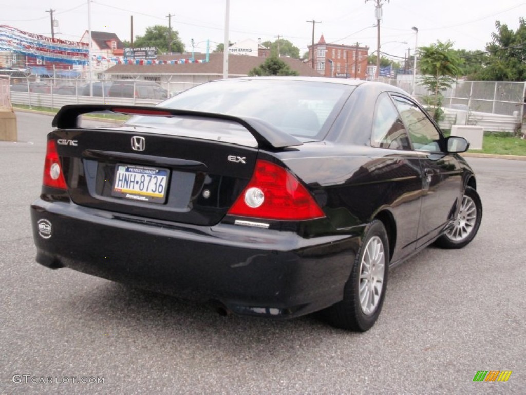 2005 Civic EX Coupe - Nighthawk Black Pearl / Black photo #2