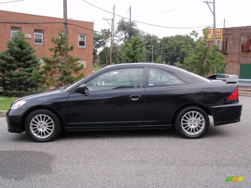 2005 Civic EX Coupe - Nighthawk Black Pearl / Black photo #12