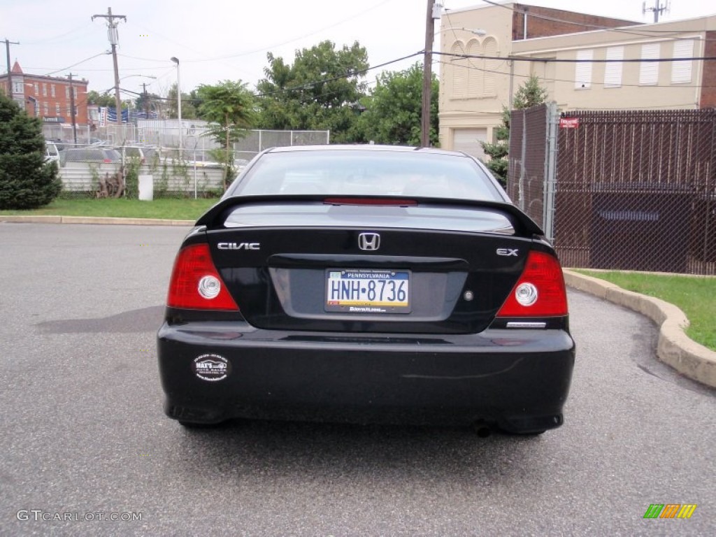 2005 Civic EX Coupe - Nighthawk Black Pearl / Black photo #13