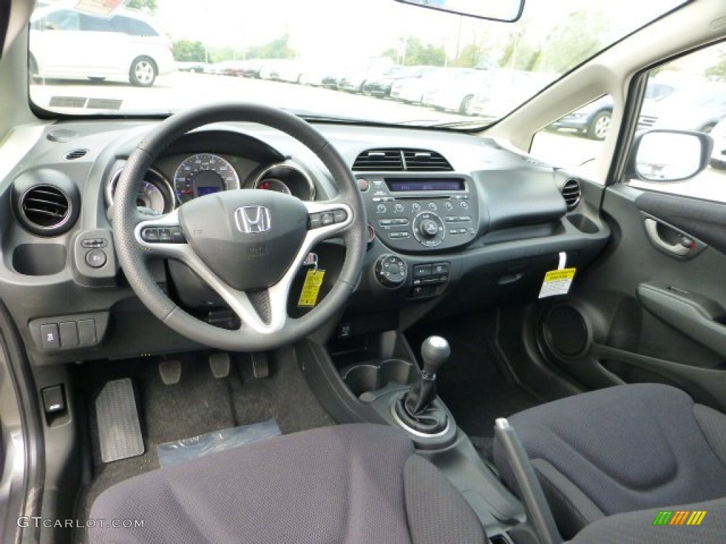 Black Interior 2012 Honda Fit Sport Photo #68937522