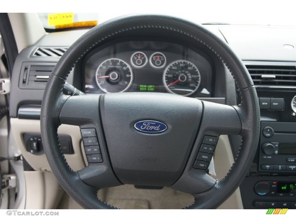 2007 Ford Fusion SEL Camel Steering Wheel Photo #68938146