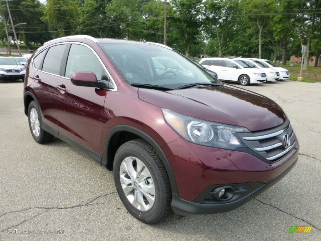 2012 CR-V EX-L 4WD - Basque Red Pearl II / Gray photo #6