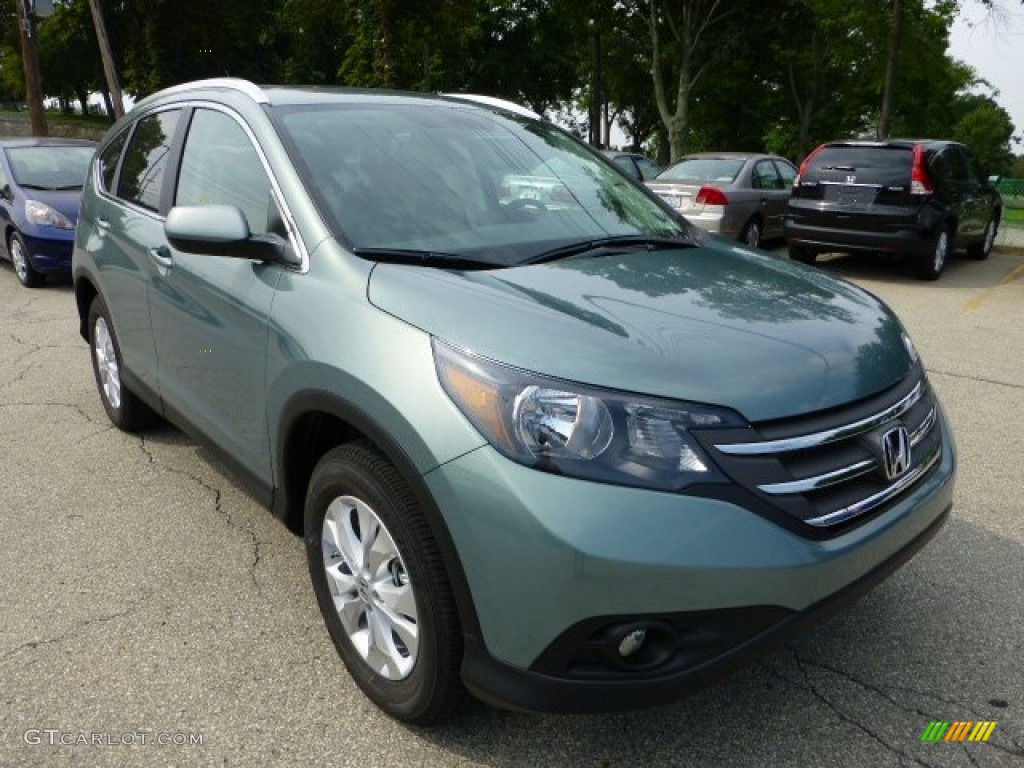 2012 CR-V EX-L 4WD - Opal Sage Metallic / Beige photo #6