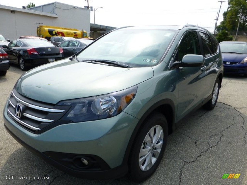2012 CR-V EX-L 4WD - Opal Sage Metallic / Beige photo #8