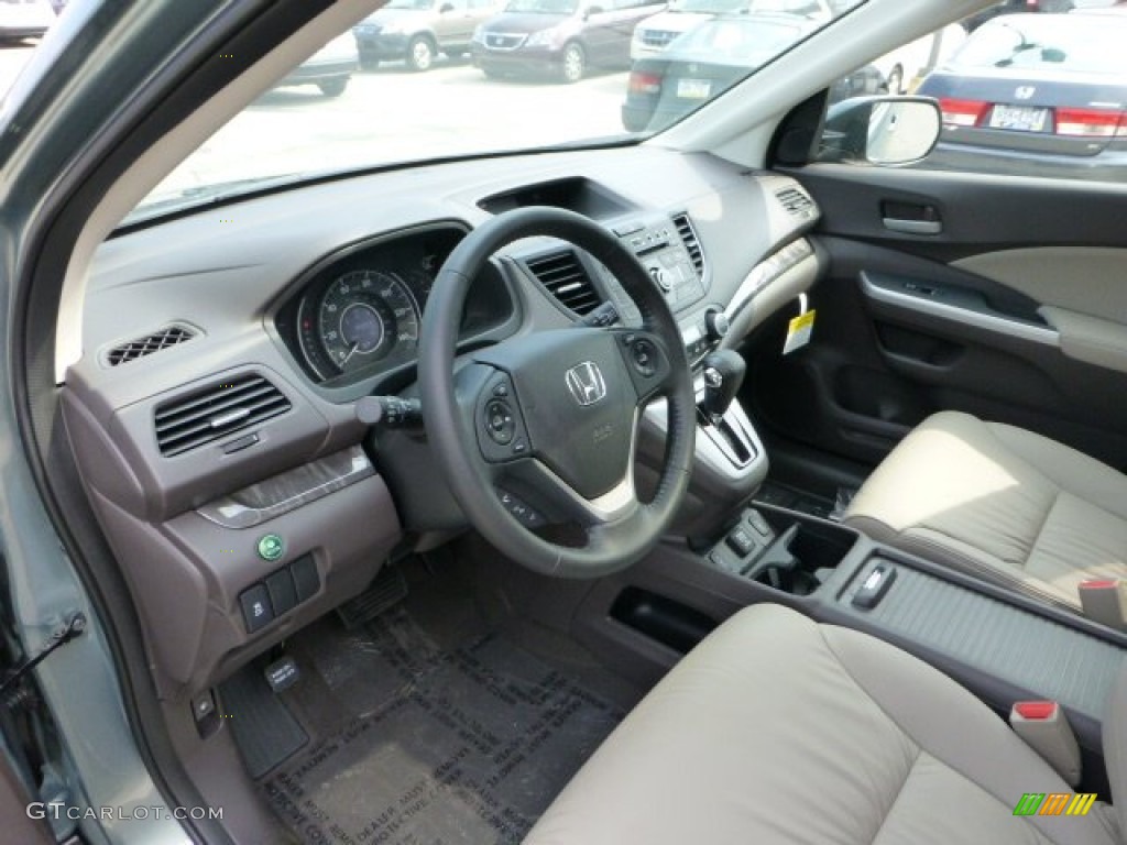 2012 CR-V EX-L 4WD - Opal Sage Metallic / Beige photo #16