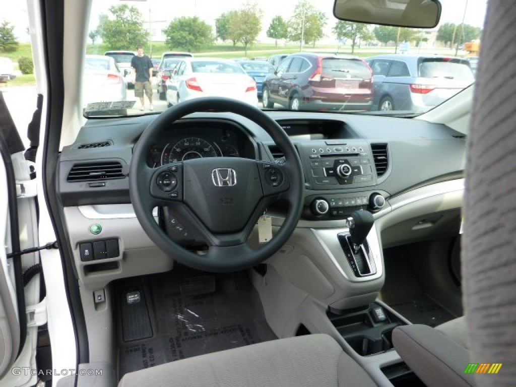 2012 CR-V LX 4WD - Taffeta White / Gray photo #12