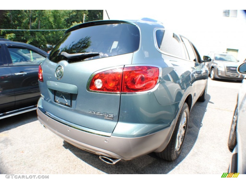 2009 Enclave CXL AWD - Silver Green Metallic / Dark Titanium/Titanium photo #5