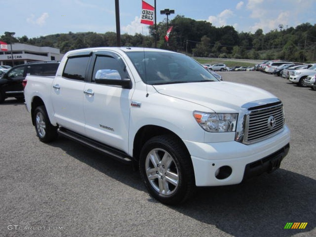 2011 Tundra Limited CrewMax 4x4 - Super White / Graphite Gray photo #1