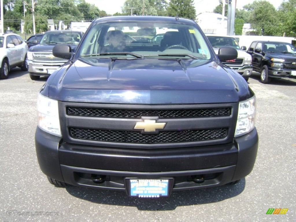 2008 Silverado 1500 Work Truck Extended Cab 4x4 - Dark Blue Metallic / Dark Titanium photo #2