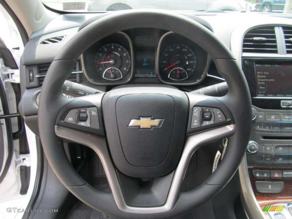 2013 Chevrolet Malibu LT Jet Black Steering Wheel Photo #68944980